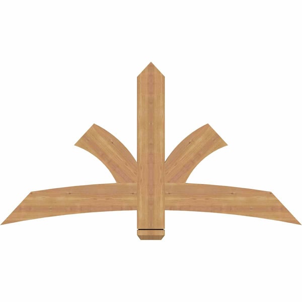 Ekena Millwork Davenport Timber Gable Bracket, Western Red Cedar, 60"W x 32"H x 1 1/2"D x 5 1/2"F, 13/12 Pitch GBW060X32X0206DAV00SWR - main